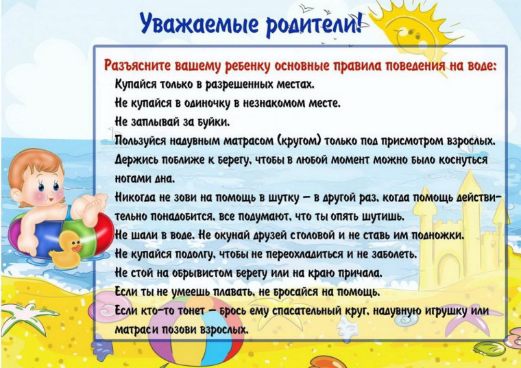 «Правила безопасного поведения на водных объектах».